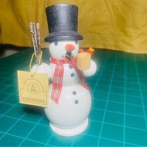 Holzkunst Christian Ulbricht Christmas Smoker Snowman German 1994